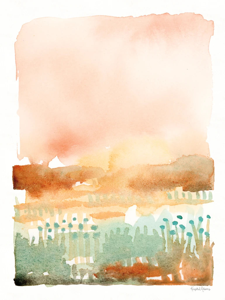 Peach Sunrise I by Krystal Adams