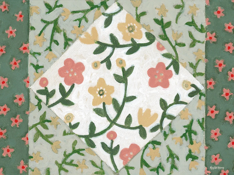 Quilted Floral I by Krystal Adams