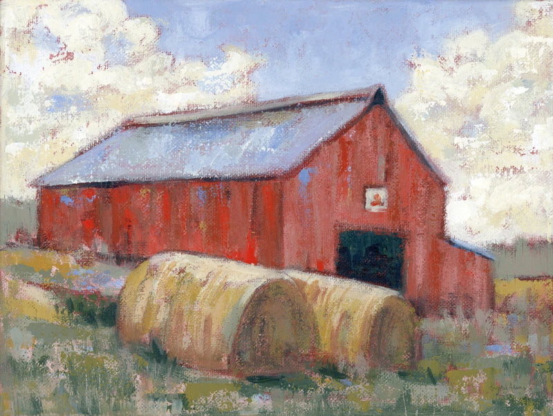 Red Barn on the Hill by Krystal Adams