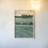Rolling Hills II by Krystal Adams. shown as a paper print in a white frame. Available as a archival giclee rolled canvas, fine art paper, or poster print. SKU 103609h.