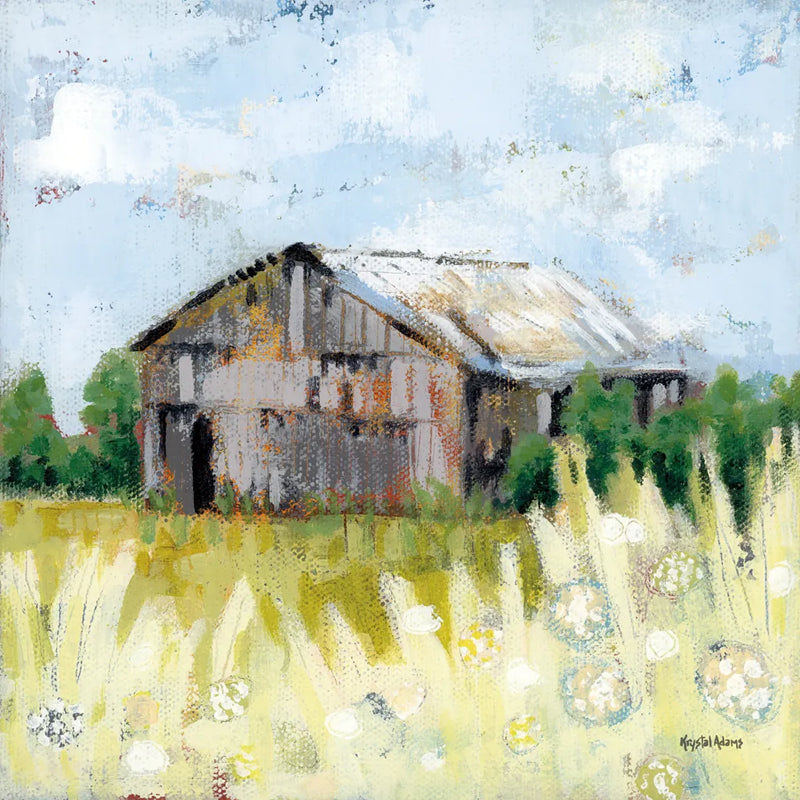 Springtime on the Farm by Krystal Adams. SKU 102219a. Archival Giclee Fine art print for wall decor.