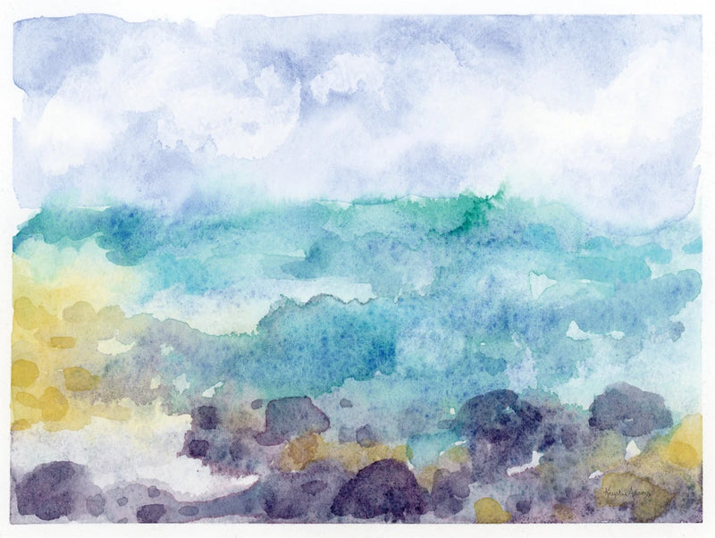 Waves Upon the Rocks I by Krystal Adams