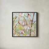 Weeping Cherry by Krystal Adams. Shown in a sleek black glass frame for a contemporary gallery look. Available as an archival giclee rolled canvas, fine art paper, or poster print. SKU 103662a.