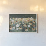 Wildflowers I by Krystal Adams. shown as a paper print in a white frame. Available as a archival giclee rolled canvas, fine art paper, or poster print. SKU 102750i.