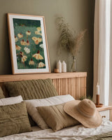 Wildflowers II by Krystal Adams. shown as a paper print in a natural frame. Available as a archival giclee rolled canvas, fine art paper, or poster print. SKU 102751h.