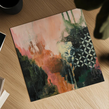 Abstract Layers I by Laura Horn. Shown as a detailed flat fine art print, highlighting archival giclee quality. Available as an archival giclee rolled canvas, fine art paper, or poster print. SKU 73160a.