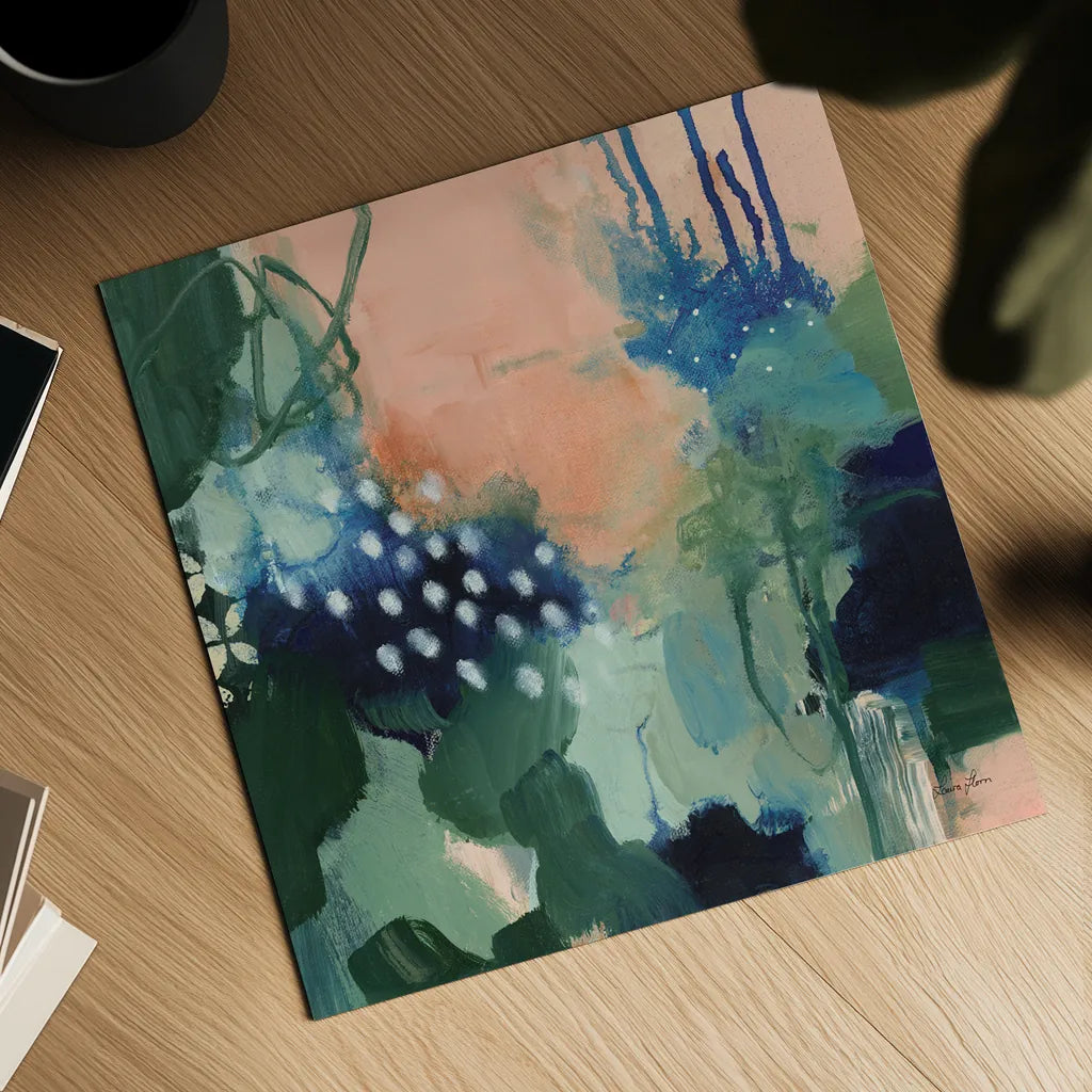 Abstract Layers III by Laura Horn. Shown as a detailed flat fine art print, highlighting archival giclee quality. Available as an archival giclee rolled canvas, fine art paper, or poster print. SKU 73162a.