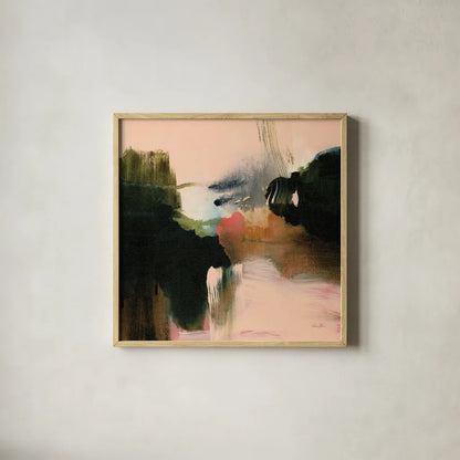 Deep Creek by Laura Horn. Shown in a natural wood glass frame for a timeless modern aesthetic. Available as an archival giclee rolled canvas, fine art paper, or poster print. SKU 73356a.