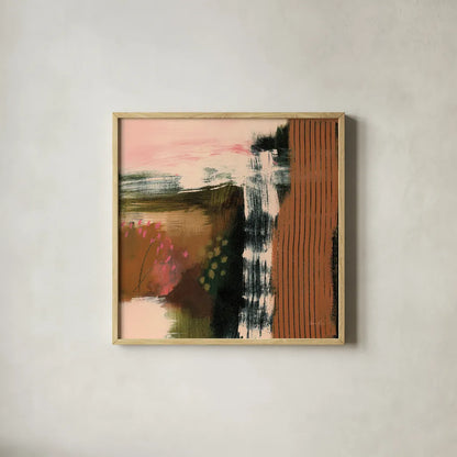 Embankment by Laura Horn. Shown in a natural wood glass frame for a timeless modern aesthetic. Available as an archival giclee rolled canvas, fine art paper, or poster print. SKU 73357a.