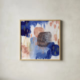 Essence of Life II by Laura Horn. Shown in a natural wood glass frame for a timeless modern aesthetic. Available as an archival giclee rolled canvas, fine art paper, or poster print. SKU 78479a.
