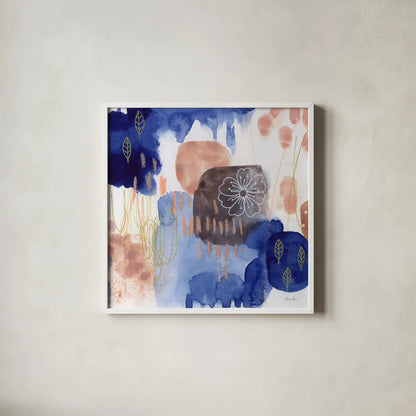 Essence of Life II by Laura Horn. Shown in a crisp white glass frame for a clean and minimalist style. Available as an archival giclee rolled canvas, fine art paper, or poster print. SKU 78479a.