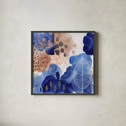 Essence of Life III by Laura Horn. Shown in a sleek black glass frame for a contemporary gallery look. Available as an archival giclee rolled canvas, fine art paper, or poster print. SKU 78480a.