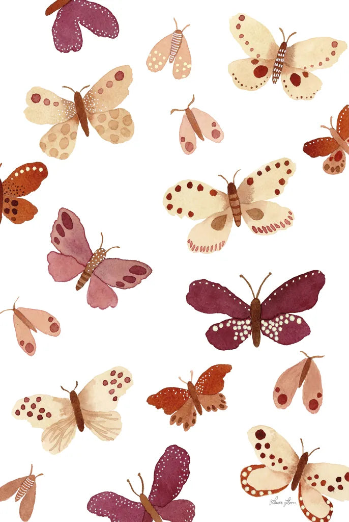 Garden Dance Butterflies by Laura Horn. SKU 73198h. Archival Giclee Fine art print for wall decor.