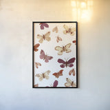 Garden Dance Butterflies by Laura Horn. shown as a paper print in a black flame. Available as a archival giclee rolled canvas, fine art paper, or poster print. SKU 73198h.
