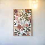 Garden Dance I by Laura Horn. shown as a paper print in a natural frame. Available as a archival giclee rolled canvas, fine art paper, or poster print. SKU 72214h.