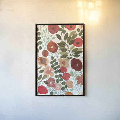 Garden Dance II by Laura Horn. shown as a paper print in a black flame. Available as a archival giclee rolled canvas, fine art paper, or poster print. SKU 72215h.