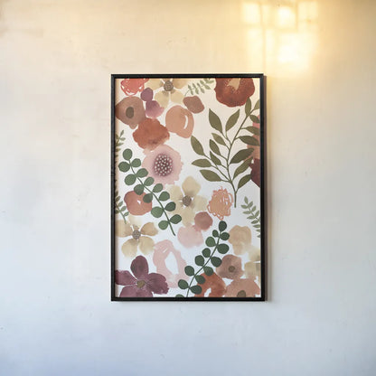Garden Dance III by Laura Horn. shown as a paper print in a black flame. Available as a archival giclee rolled canvas, fine art paper, or poster print. SKU 72216h.