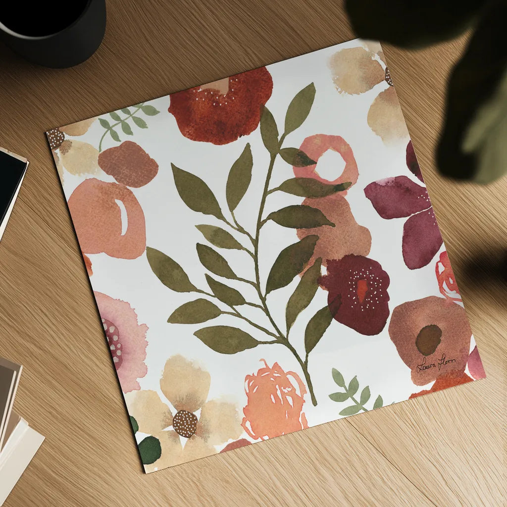 Garden Dance IV by Laura Horn. Shown as a detailed flat fine art print, highlighting archival giclee quality. Available as an archival giclee rolled canvas, fine art paper, or poster print. SKU 72217a.