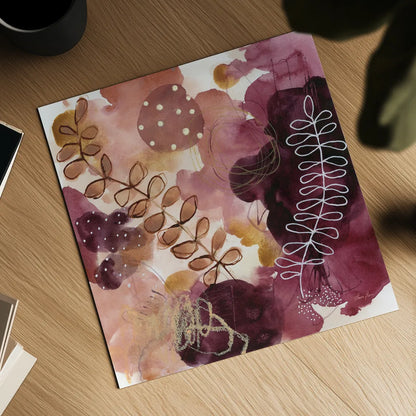 Joyous Nature by Laura Horn. Shown as a detailed flat fine art print, highlighting archival giclee quality. Available as an archival giclee rolled canvas, fine art paper, or poster print. SKU 78482a.