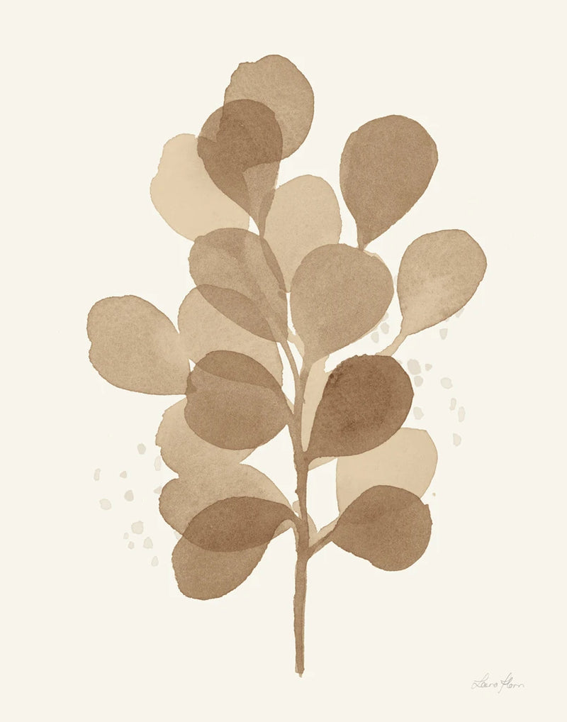 Leaf and Stem V Brown by Laura Horn