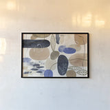 Leaves and Stones I by Laura Horn. shown as a paper print in a black flame. Available as a archival giclee rolled canvas, fine art paper, or poster print. SKU 78483i.