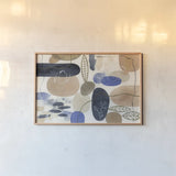 Leaves and Stones I by Laura Horn. shown as a paper print in a natural frame. Available as a archival giclee rolled canvas, fine art paper, or poster print. SKU 78483i.