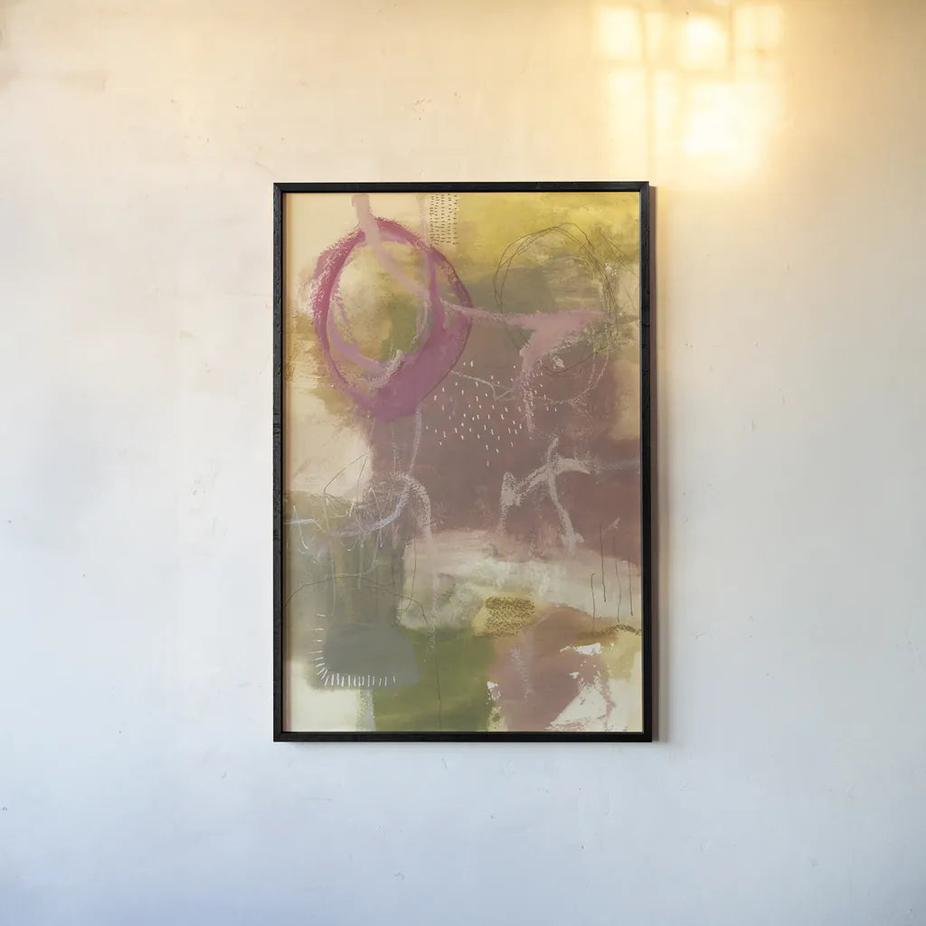 Lemon Season by Laura Horn. shown as a paper print in a black flame. Available as a archival giclee rolled canvas, fine art paper, or poster print. SKU 91641h.