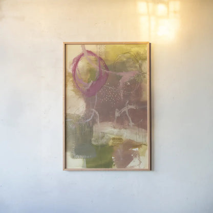 Lemon Season by Laura Horn. shown as a paper print in a natural frame. Available as a archival giclee rolled canvas, fine art paper, or poster print. SKU 91641h.