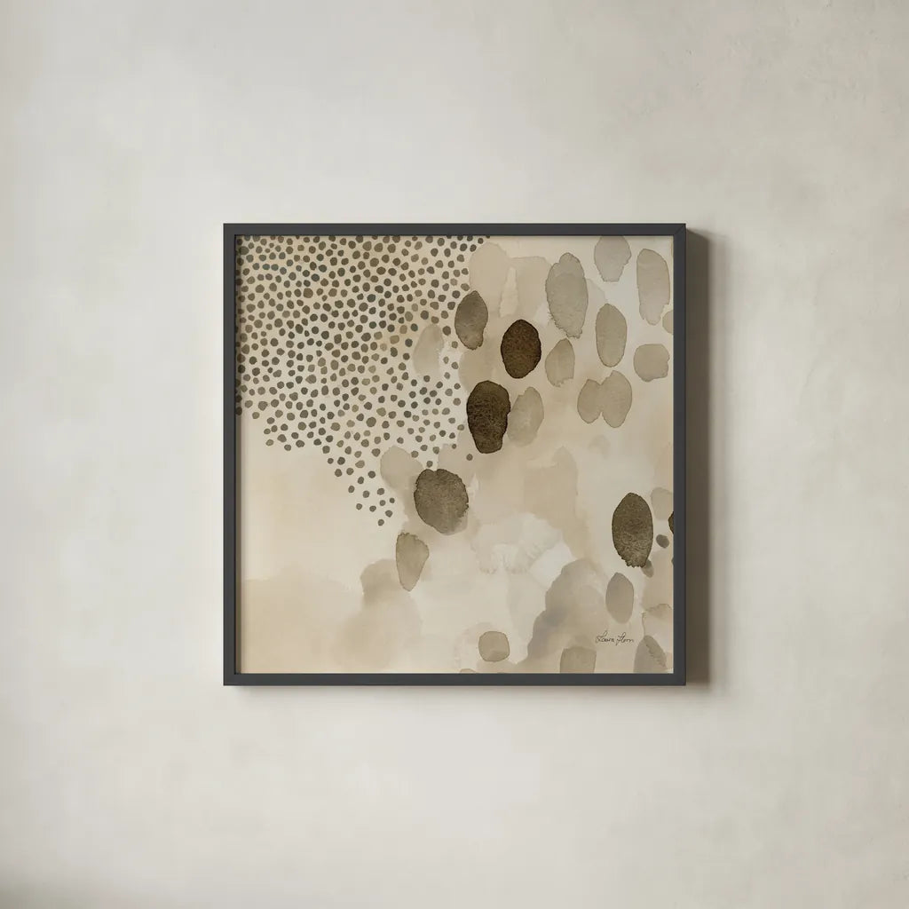 Natural Abstract II Crop I by Laura Horn. Shown in a sleek black glass frame for a contemporary gallery look. Available as an archival giclee rolled canvas, fine art paper, or poster print. SKU 72825a.