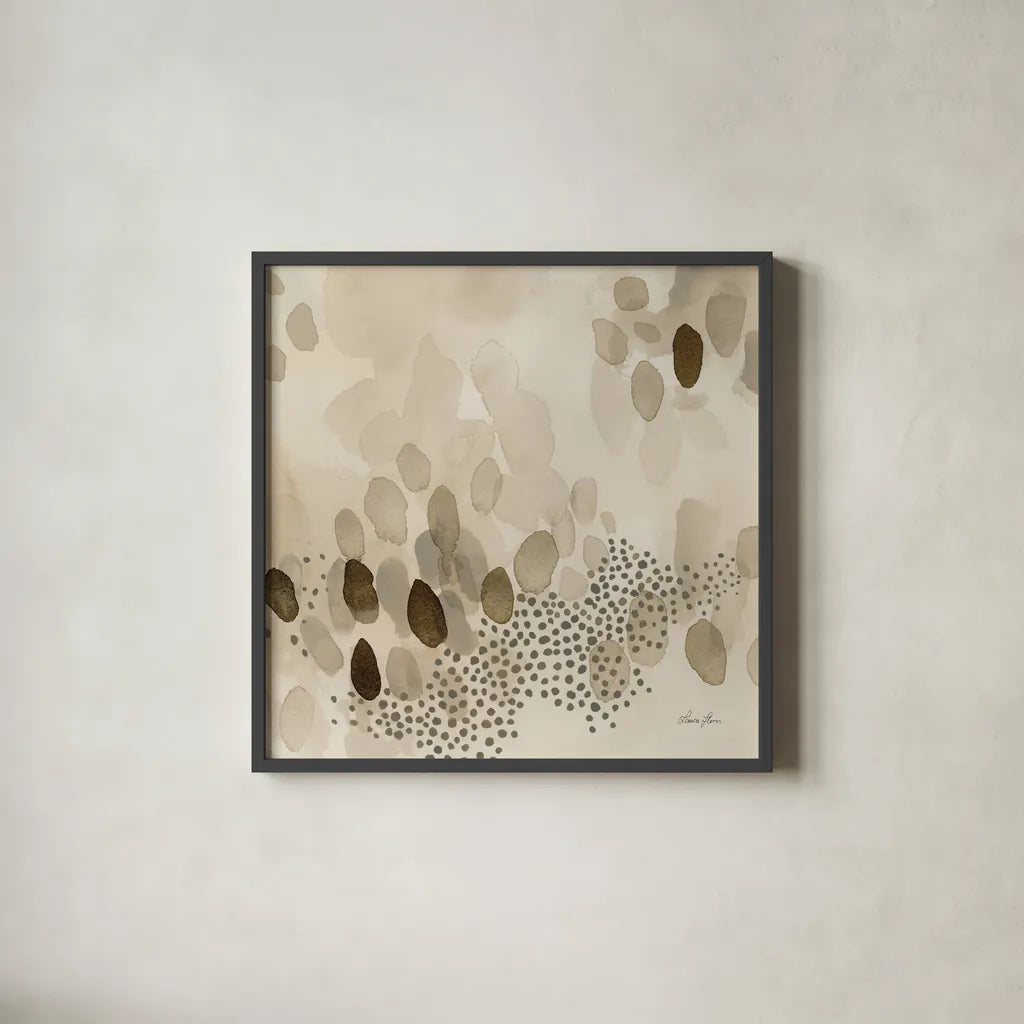 Natural Abstract II Crop II by Laura Horn. Shown in a sleek black glass frame for a contemporary gallery look. Available as an archival giclee rolled canvas, fine art paper, or poster print. SKU 72826a.