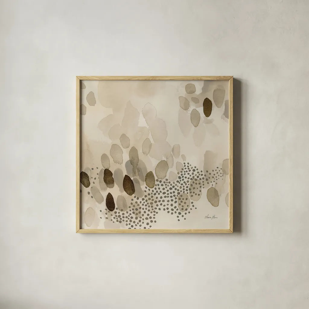 Natural Abstract II Crop II by Laura Horn. Shown in a natural wood glass frame for a timeless modern aesthetic. Available as an archival giclee rolled canvas, fine art paper, or poster print. SKU 72826a.