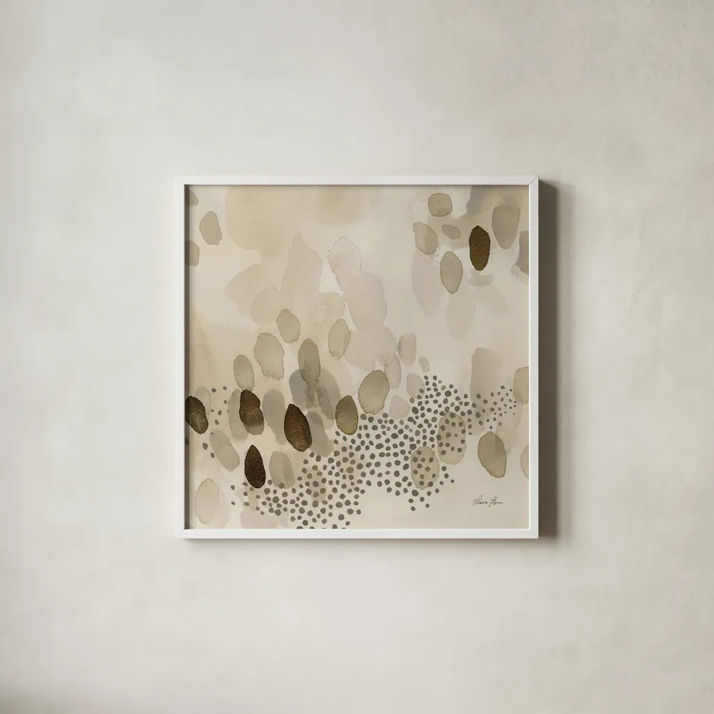 Natural Abstract II Crop II by Laura Horn. Shown in a crisp white glass frame for a clean and minimalist style. Available as an archival giclee rolled canvas, fine art paper, or poster print. SKU 72826a.