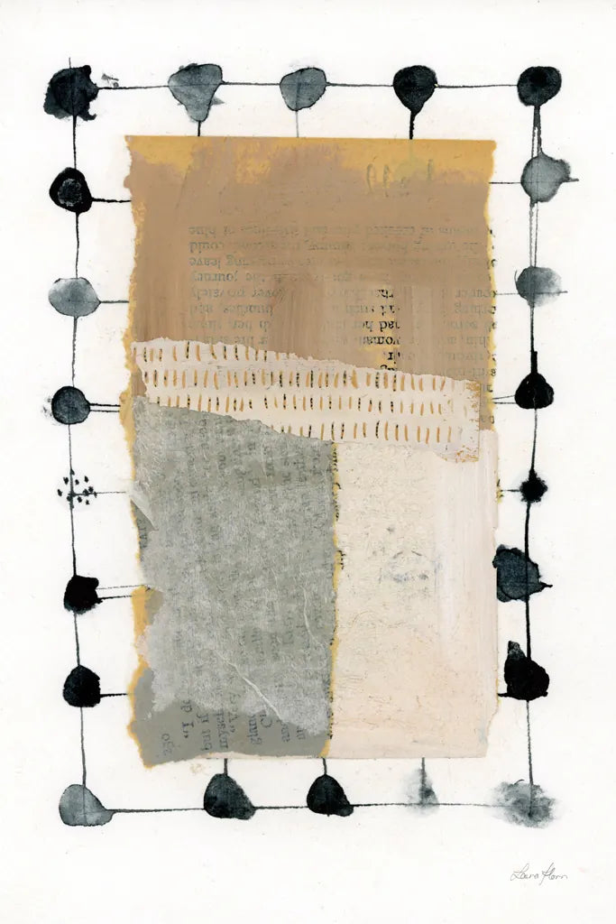 Neutral Collage II by Laura Horn. SKU 73168h. Archival Giclee Fine art print for wall decor.