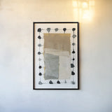 Neutral Collage II by Laura Horn. shown as a paper print in a black flame. Available as a archival giclee rolled canvas, fine art paper, or poster print. SKU 73168h.