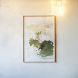 Palette of Spring II by Laura Horn. shown as a paper print in a natural frame. Available as a archival giclee rolled canvas, fine art paper, or poster print. SKU 73171h.