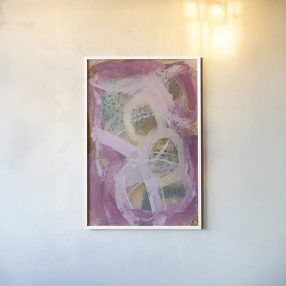 Picnic Spot by Laura Horn. shown as a paper print in a white frame. Available as a archival giclee rolled canvas, fine art paper, or poster print. SKU 91643h.