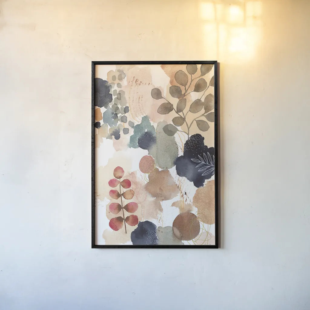 Serene Nature IV by Laura Horn. shown as a paper print in a black flame. Available as a archival giclee rolled canvas, fine art paper, or poster print. SKU 74583h.