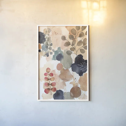 Serene Nature IV by Laura Horn. shown as a paper print in a white frame. Available as a archival giclee rolled canvas, fine art paper, or poster print. SKU 74583h.