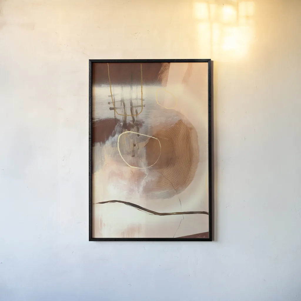 Sticks and Stones by Laura Horn. shown as a paper print in a black flame. Available as a archival giclee rolled canvas, fine art paper, or poster print. SKU 73345h.