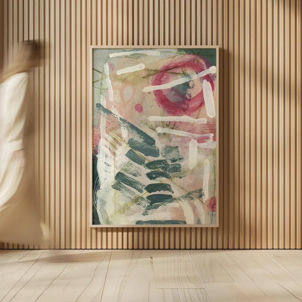 Strawberry Fields by Laura Horn. shown as over sized large wall art. Available as an archival giclee rolled canvas, fine art paper, or poster print. SKU 91640h.