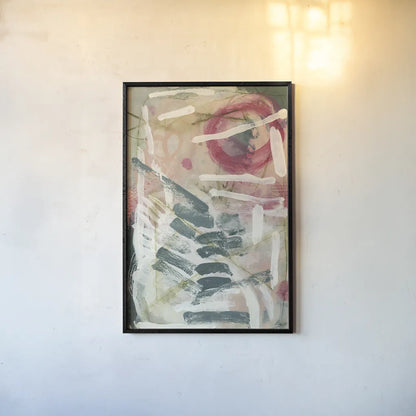 Strawberry Fields by Laura Horn. shown as a paper print in a black flame. Available as a archival giclee rolled canvas, fine art paper, or poster print. SKU 91640h.