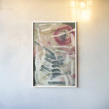 Strawberry Fields by Laura Horn. shown as a paper print in a white frame. Available as a archival giclee rolled canvas, fine art paper, or poster print. SKU 91640h.