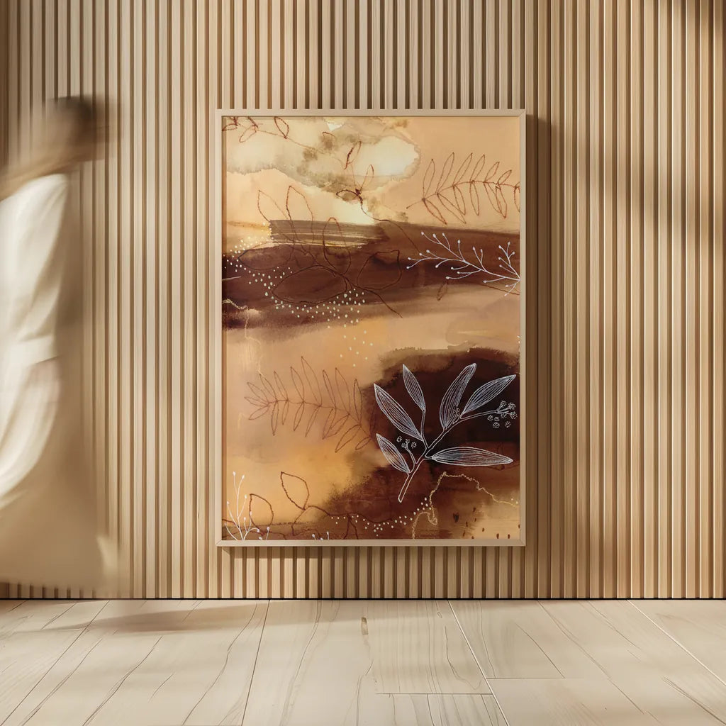 Subtle Autumn by Laura Horn. shown as over sized large wall art. Available as an archival giclee rolled canvas, fine art paper, or poster print. SKU 78526h.