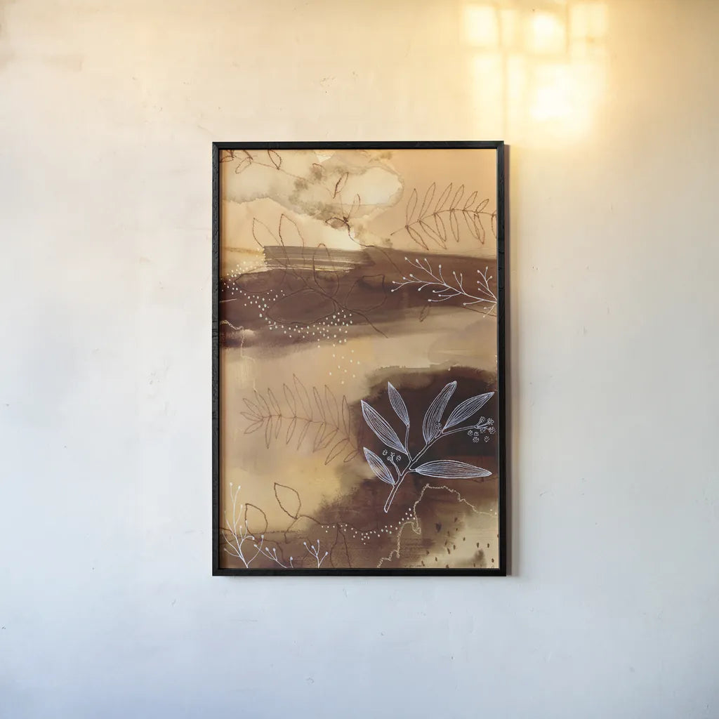 Subtle Autumn by Laura Horn. shown as a paper print in a black flame. Available as a archival giclee rolled canvas, fine art paper, or poster print. SKU 78526h.