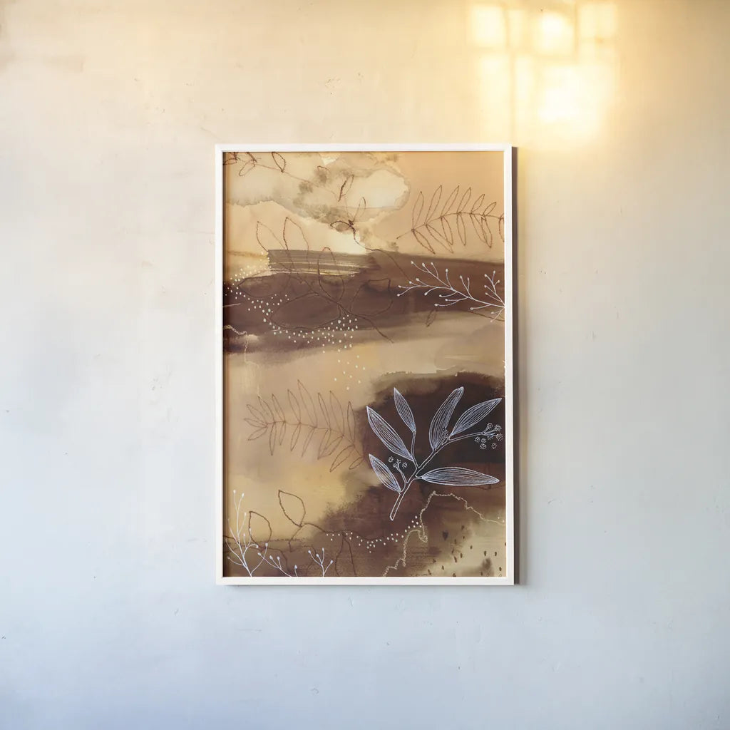 Subtle Autumn by Laura Horn. shown as a paper print in a white frame. Available as a archival giclee rolled canvas, fine art paper, or poster print. SKU 78526h.