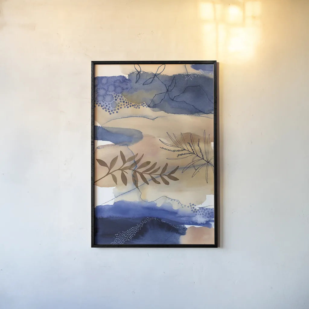 The Branch and the River by Laura Horn. shown as a paper print in a black flame. Available as a archival giclee rolled canvas, fine art paper, or poster print. SKU 78528h.