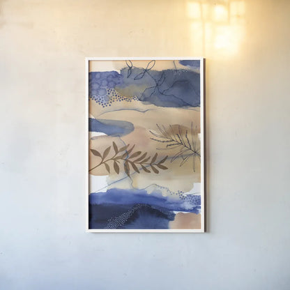 The Branch and the River by Laura Horn. shown as a paper print in a white frame. Available as a archival giclee rolled canvas, fine art paper, or poster print. SKU 78528h.