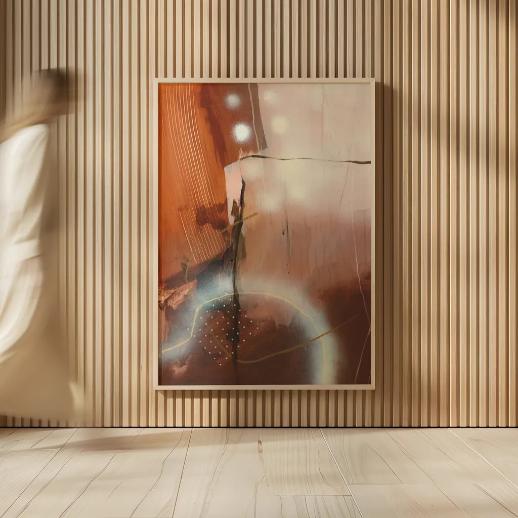 Walking in the Woods by Laura Horn. shown as over sized large wall art. Available as an archival giclee rolled canvas, fine art paper, or poster print. SKU 73346h.