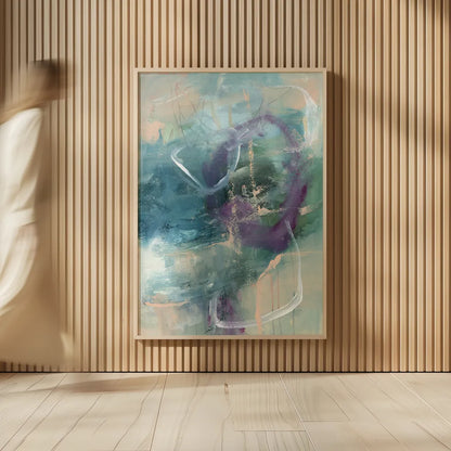 Wind on the Water by Laura Horn. shown as over sized large wall art. Available as an archival giclee rolled canvas, fine art paper, or poster print. SKU 91644h.