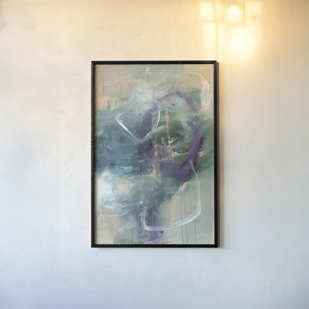 Wind on the Water by Laura Horn. shown as a paper print in a black flame. Available as a archival giclee rolled canvas, fine art paper, or poster print. SKU 91644h.